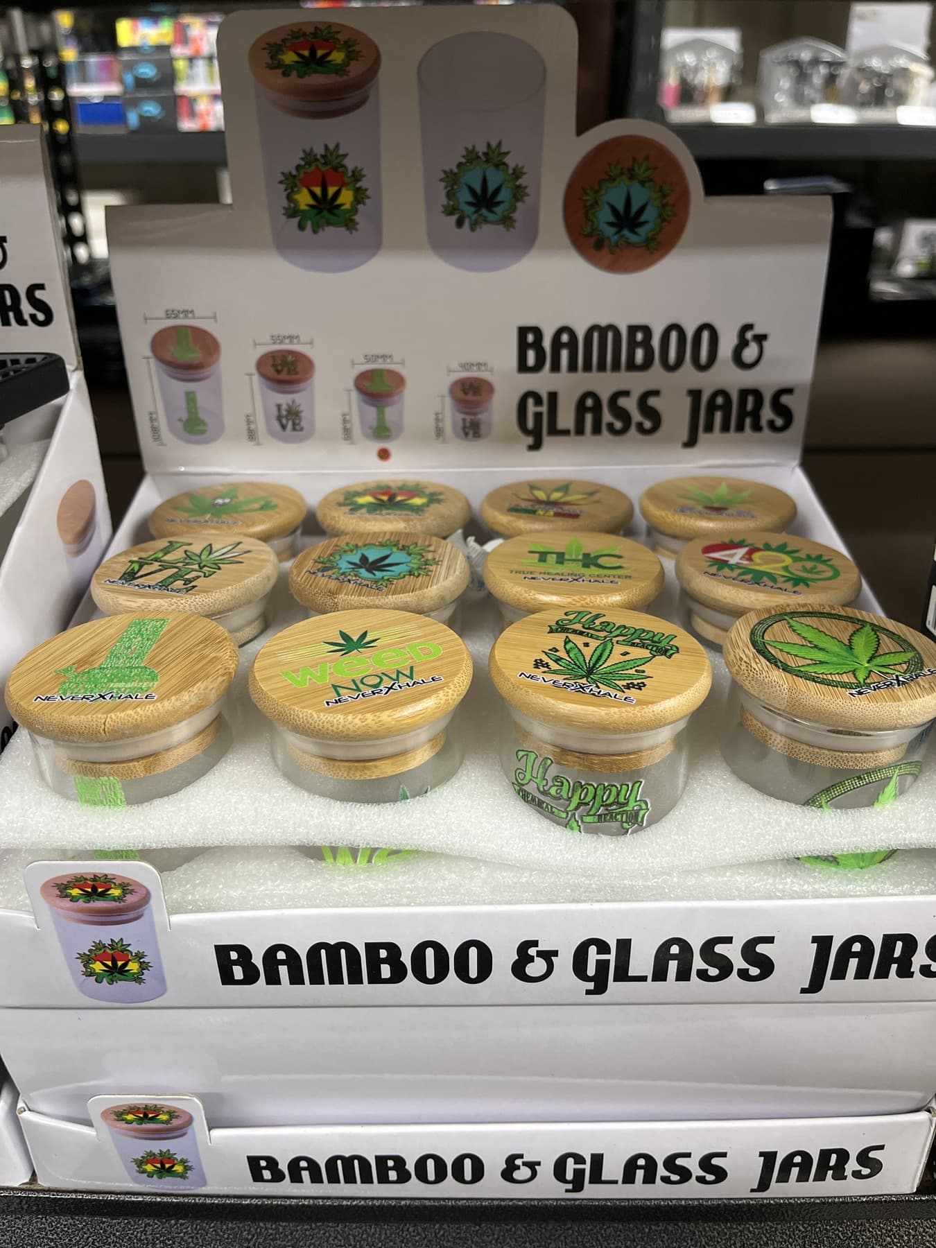 BAMBOO & GLASS JARS 50MM